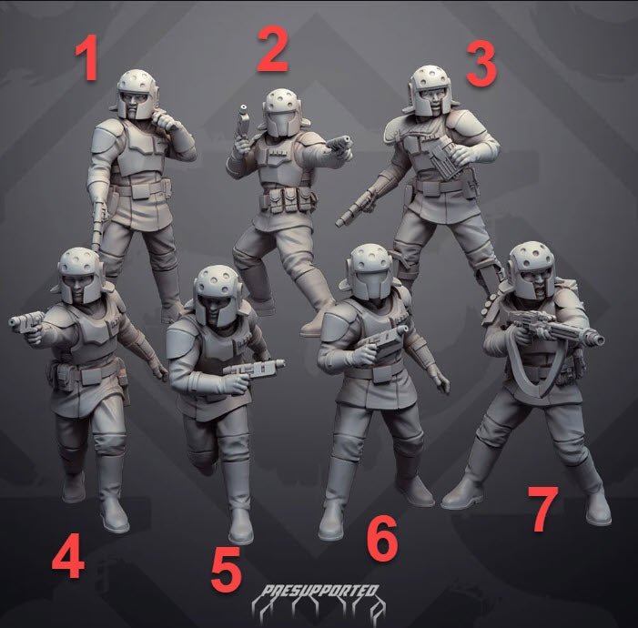 Authority ISB Bureau Field Agents - SW Legion Compatible Miniature (38 - 40mm tall) High Quality 8k Resin 3D Print - Skullforge Studios - Gootzy Gaming