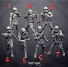 Authority ISB Bureau Field Agents - SW Legion Compatible Miniature (38 - 40mm tall) High Quality 8k Resin 3D Print - Skullforge Studios - Gootzy Gaming