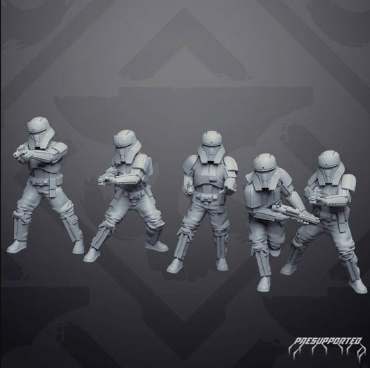 Authority Mortar Trooper Squad - SW Legion Compatible Miniature (38 - 40mm tall) High Quality 8k Resin 3D Print - Skullforge Studios - Gootzy Gaming