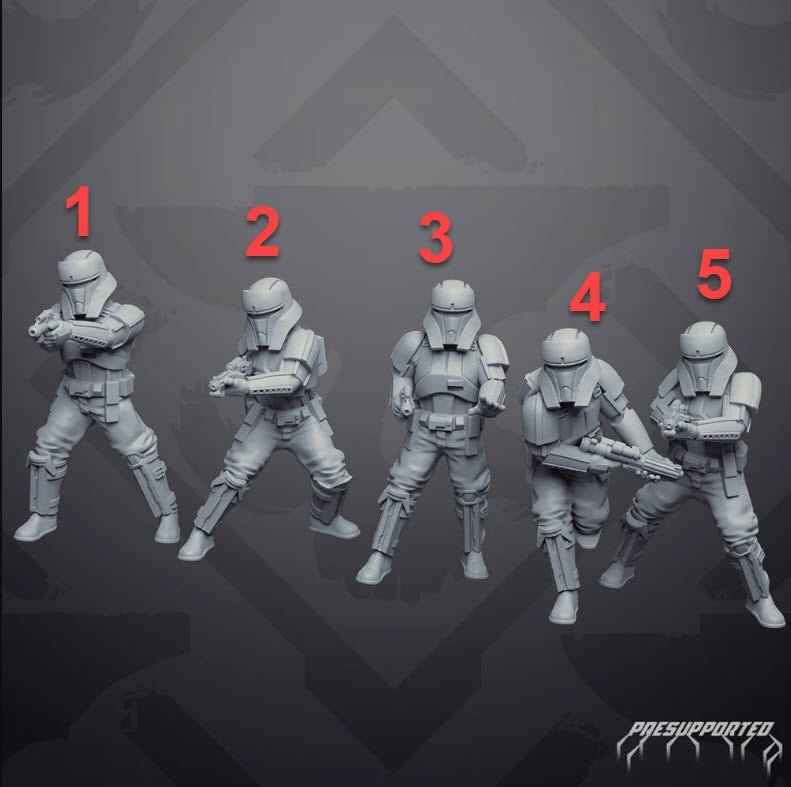 Authority Mortar Trooper Squad - SW Legion Compatible Miniature (38 - 40mm tall) High Quality 8k Resin 3D Print - Skullforge Studios - Gootzy Gaming
