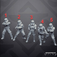 Authority Mortar Trooper Squad - SW Legion Compatible Miniature (38 - 40mm tall) High Quality 8k Resin 3D Print - Skullforge Studios - Gootzy Gaming