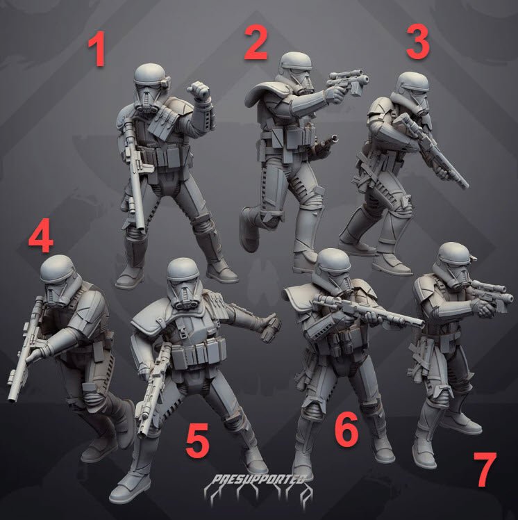Authority Necro Squad Set 2 - SW Legion Compatible Miniature (38-40mm tall) High Quality 8k Resin 3D Print - Skullforge Studios - Gootzy Gaming