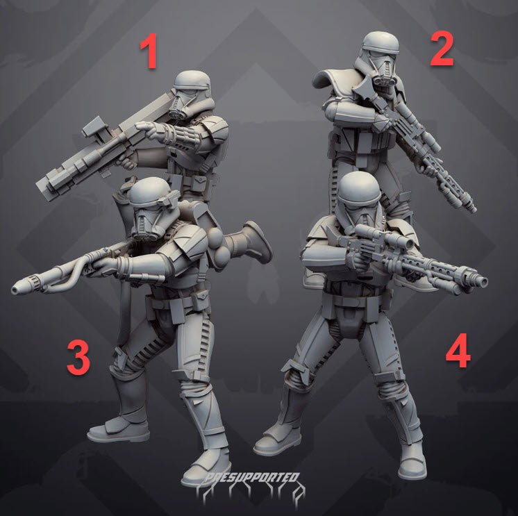 Authority Necro Troopers Heavy Weapons - SW Legion Compatible Miniature (38-40mm tall) High Quality 8k Resin 3D Print - Skullforge Studios - Gootzy Gaming