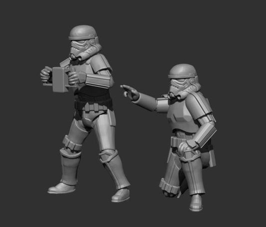 Authority Ordnance Operators Miniatures - 2 Mini Bundle - SW Legion Compatible (38 - 40mm tall) Resin 3D Print - Skullforge Studios - Gootzy Gaming