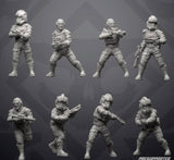 Authority Paratrooper - 8 Miniature All In Bundle- SW Legion Compatible (38-40mm tall) Resin 3D Print - Skullforge Studios - Gootzy Gaming