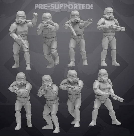 Authority Phase 1 Convert Troopers - 8 Miniature All In Bundle - SW Legion Compatible (38 - 40mm tall) Resin 3D Print - Skullforge Studios - Gootzy Gaming