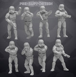 Authority Phase 1 Convert Troopers - 8 Miniature All In Bundle- SW Legion Compatible (38-40mm tall) Resin 3D Print - Skullforge Studios - Gootzy Gaming