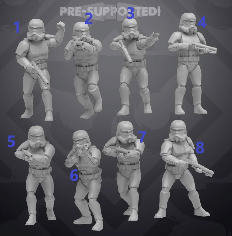 Authority Phase 1 Convert Troopers - Single Miniature - SW Legion Compatible (38 - 40mm tall) Resin 3D Print - Skullforge Studios - Gootzy Gaming