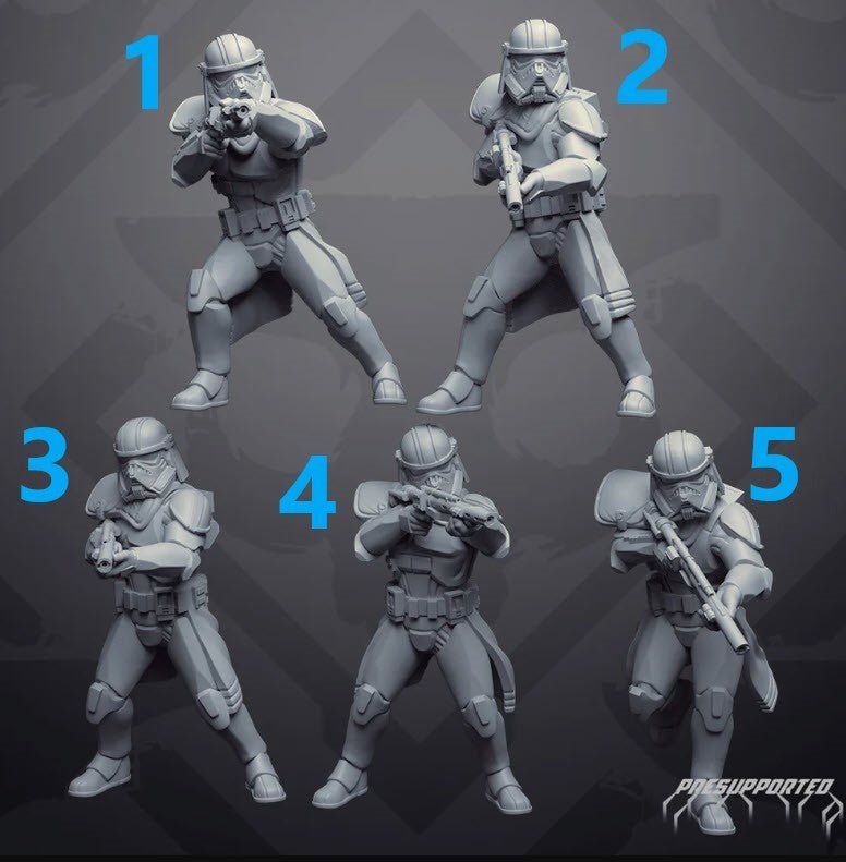 Authority Phase II Exterminator Troopers - Single Miniature - SW Legion Compatible (38 - 40mm tall) Resin 3D Print - Skullforge Studios - Gootzy Gaming