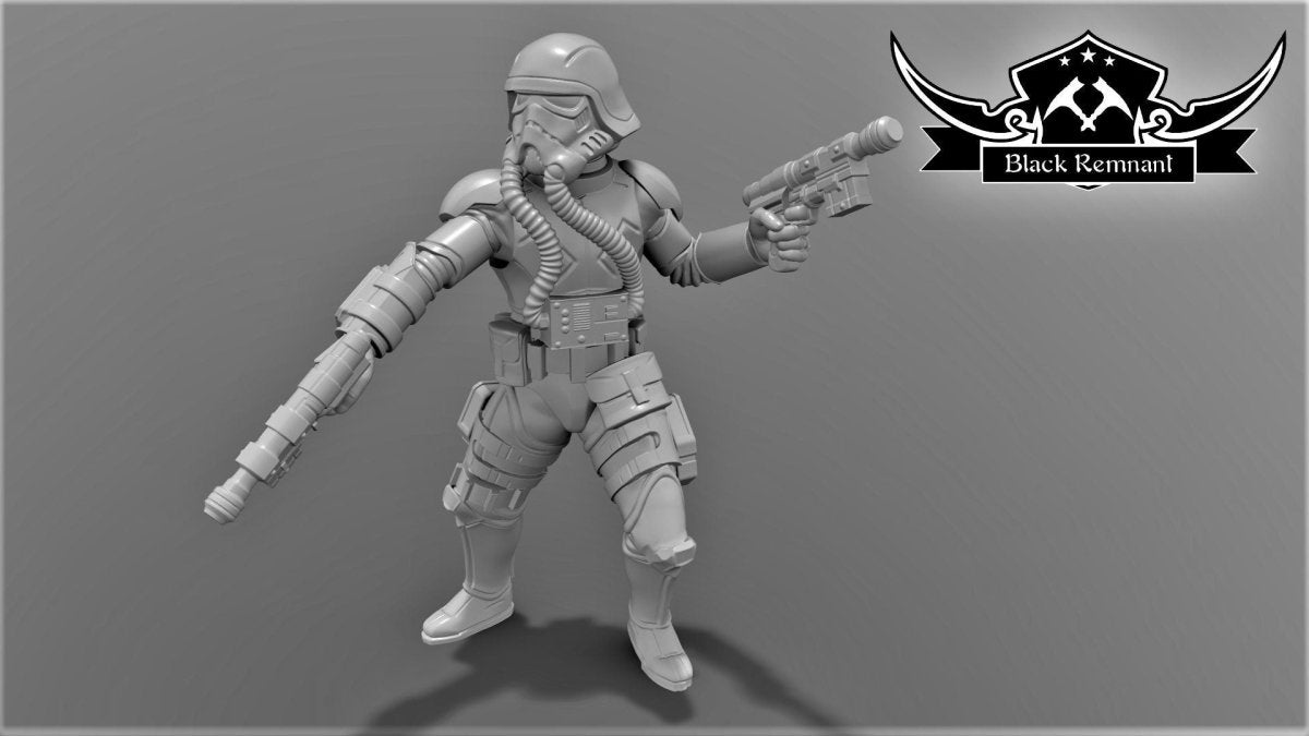 Authority Pilot Operative "AERO" Miniature - SW Legion Compatible (38-40mm tall) Multi-Piece Resin 3D Print - Black Remnant - Gootzy Gaming