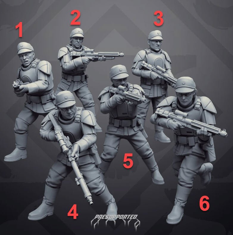 Authority Prison Guard Troopers - SW Legion Compatible Miniature (38 - 40mm tall) High Quality 8k Resin 3D Print - Skullforge Studios - Gootzy Gaming