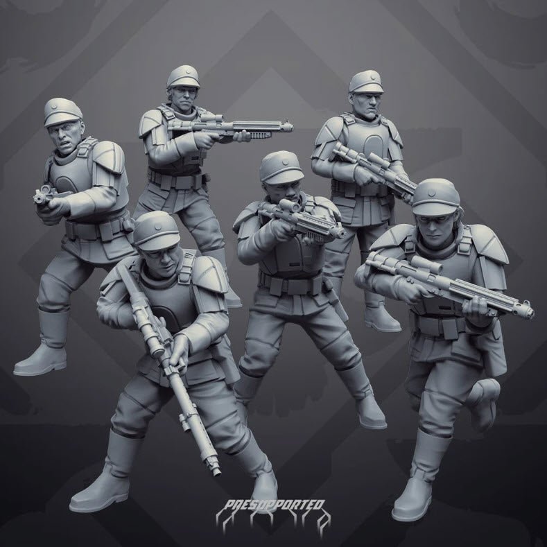 Authority Prison Guard Troopers - SW Legion Compatible Miniature (38 - 40mm tall) High Quality 8k Resin 3D Print - Skullforge Studios - Gootzy Gaming