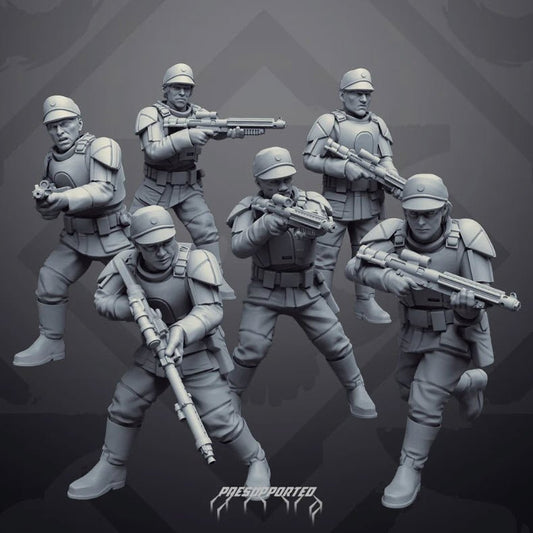 Authority Prison Guard Troopers - SW Legion Compatible Miniature (38-40mm tall) High Quality 8k Resin 3D Print - Skullforge Studios - Gootzy Gaming