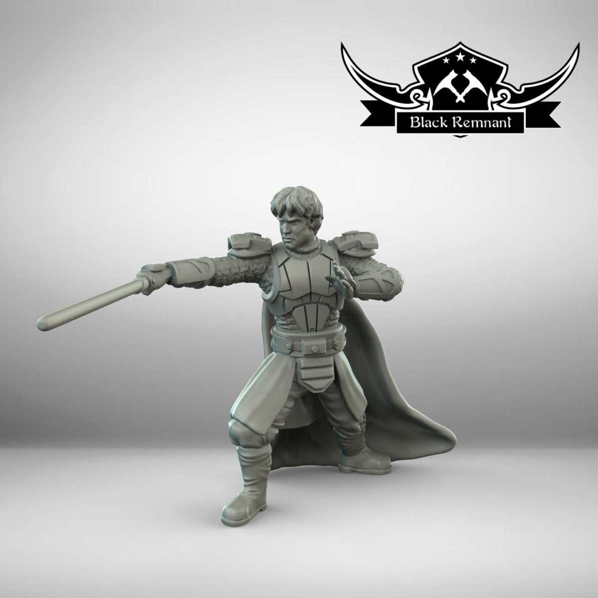 Authority Red Knight Leader Draco - SW Legion Compatible Miniature (38-40mm tall) High Quality 8k Resin 3D Print - Black Remnant - Gootzy Gaming