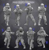Authority Remnant Trooper Set 1 (Combat Poses) - Single Miniature - SW Legion Compatible (38-40mm tall) Resin 3D Print - Skullforge Studios - Gootzy Gaming
