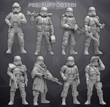 Authority Remnant Trooper Set 2 (Casual Pose) - 8 Miniature All In Bundle- SW Legion Compatible (38-40mm tall) Resin 3D Print - Skullforge Studios - Gootzy Gaming