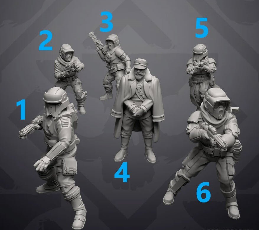 Authority Remnant Trooper Set 4 - Single Miniature - SW Legion Compatible (38-40mm tall) Resin 3D Print - Skullforge Studios - Gootzy Gaming