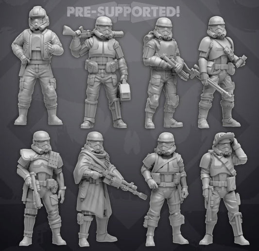 Authority Remnant Troopers Set 2 (Casual Poses) - Single Miniature - SW Legion Compatible (38 - 40mm tall) Resin 3D Print - Skullforge Studios - Gootzy Gaming