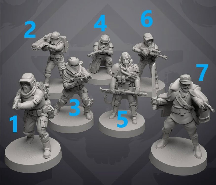 Authority Remnant Troopers Set 3 - Single Miniature - SW Legion Compatible (38 - 40mm tall) Resin 3D Print - Skullforge Studios - Gootzy Gaming