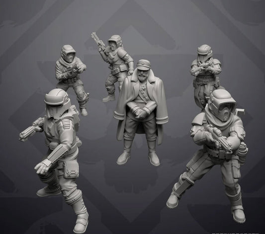 Authority Remnant Troopers Set 4 - 6 Miniature All In Bundle - SW Legion Compatible (38 - 40mm tall) Resin 3D Print - Skullforge Studios - Gootzy Gaming