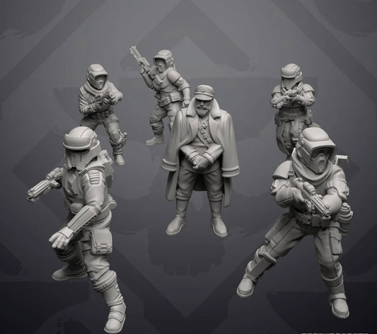 Authority Remnant Troopers Set 4 - 6 Miniature All In Bundle- SW Legion Compatible (38-40mm tall) Resin 3D Print - Skullforge Studios - Gootzy Gaming