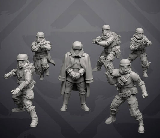 Authority Remnant Troopers Set 5 - 6 Miniature All In Bundle- SW Legion Compatible (38-40mm tall) Resin 3D Print - Skullforge Studios - Gootzy Gaming