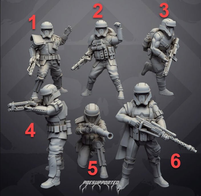 Authority Remnants Set 7 Standard Shores - SW Legion Compatible Miniature (38 - 40mm tall) High Quality 8k Resin 3D Print - Skullforge Studios - Gootzy Gaming