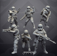 Authority Remnants Set 7 Standard Shores - SW Legion Compatible Miniature (38 - 40mm tall) High Quality 8k Resin 3D Print - Skullforge Studios - Gootzy Gaming
