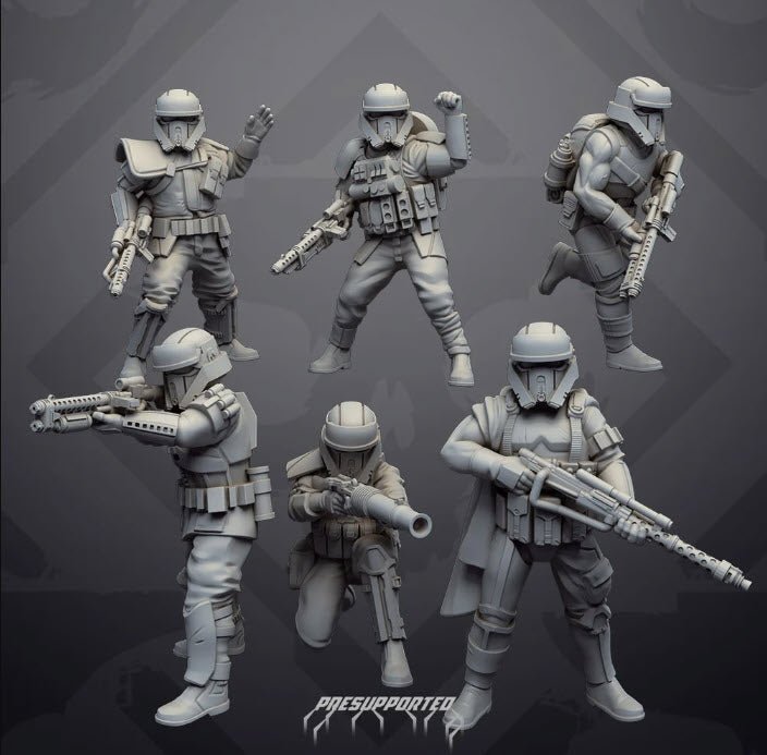 Authority Remnants Set 7 Standard Shores - SW Legion Compatible Miniature (38-40mm tall) High Quality 8k Resin 3D Print - Skullforge Studios - Gootzy Gaming