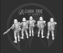 Authority Sandy Casual Squad - 5 mini bundle - SW Legion Compatible (38 - 40mm tall) Multi - Piece Resin 3D Print - Dark Fire Designs - Gootzy Gaming
