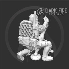 Authority Sandy Mortar Trooper - SW Legion Compatible (38 - 40mm tall) Multi - Piece Resin 3D Print - Dark Fire Designs - Gootzy Gaming