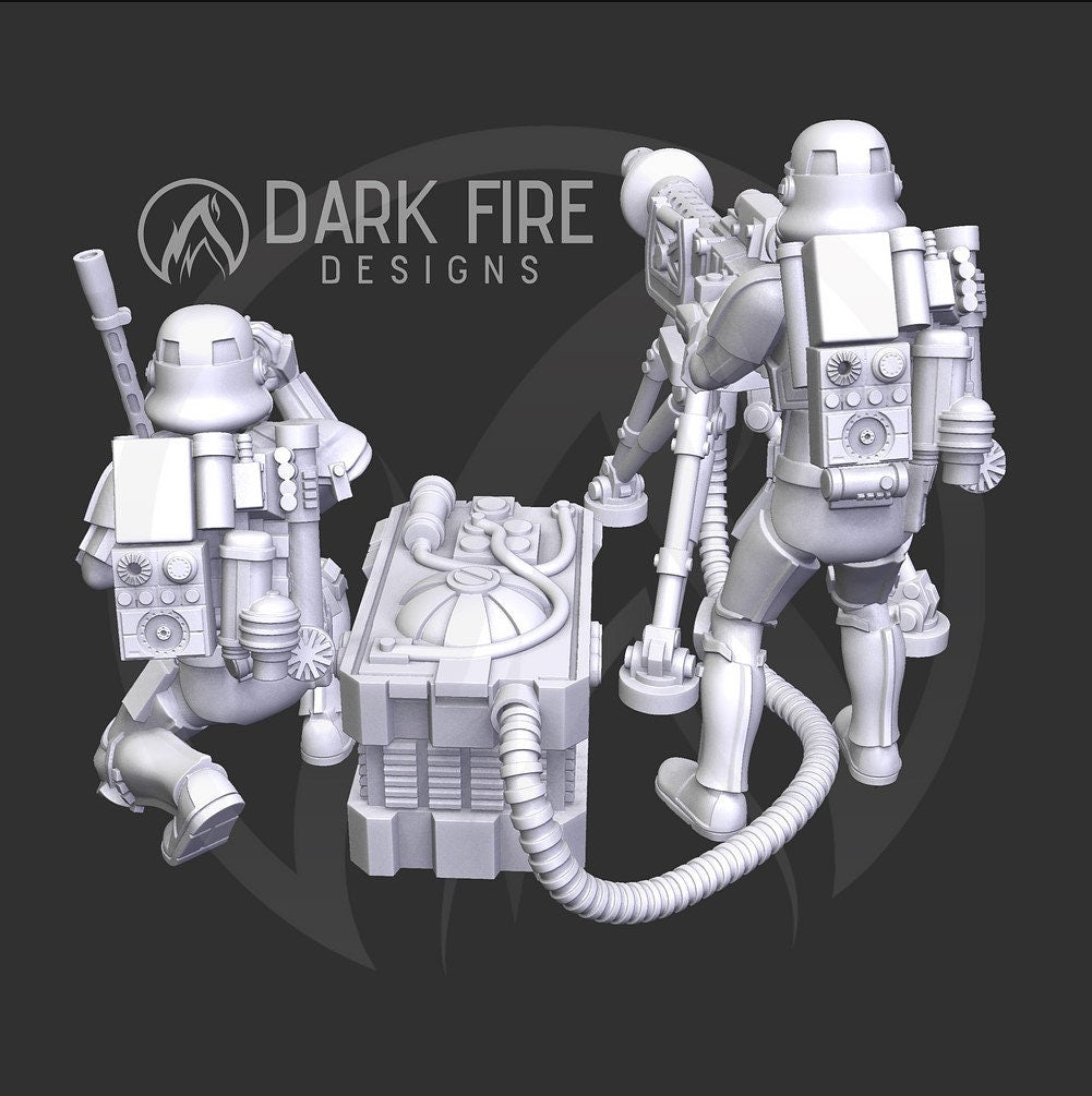 Authority Sandy Repeater Team - SW Legion Compatible (38-40mm tall) Multi-Piece Resin 3D Print - Dark Fire Designs - Gootzy Gaming