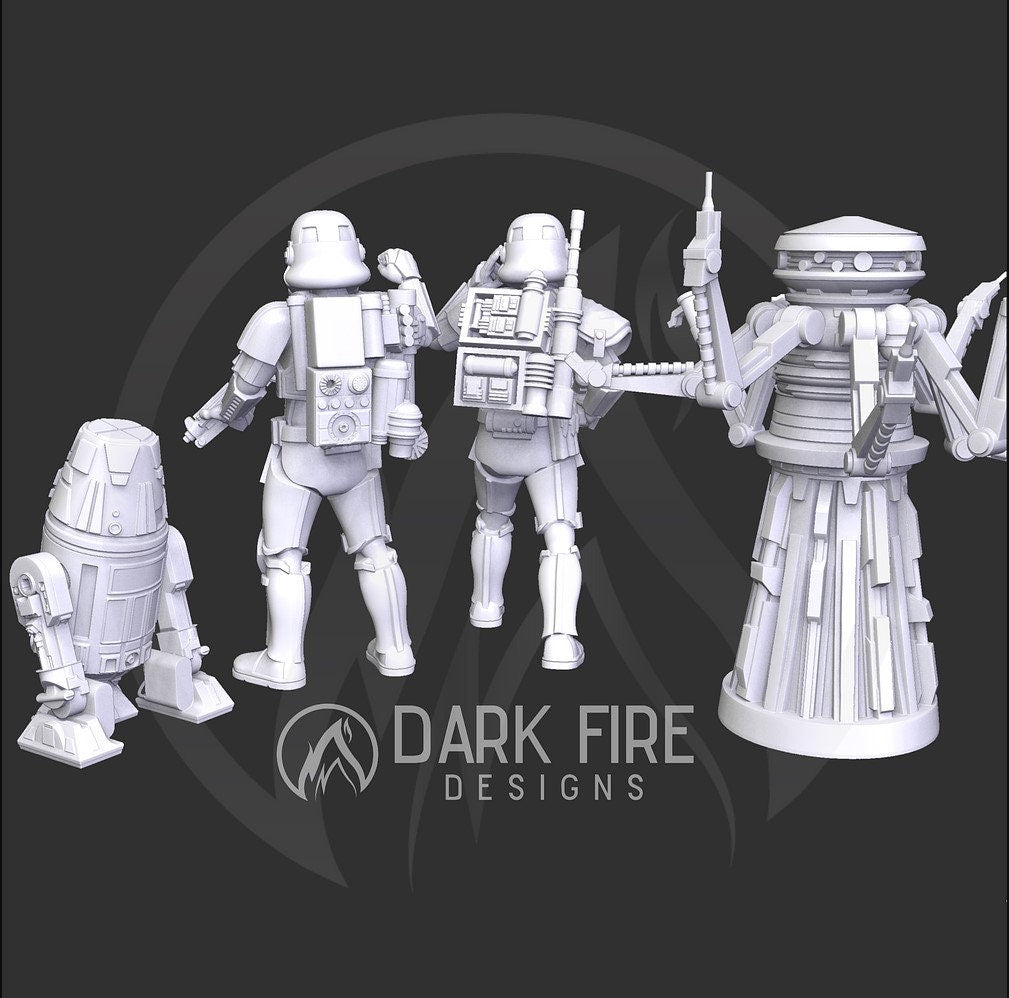 Authority Sandy Specialist Team - SW Legion Compatible (38 - 40mm tall) Multi - Piece Resin 3D Print - Dark Fire Designs - Gootzy Gaming