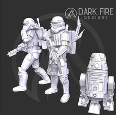 Authority Sandy Specialist Team - SW Legion Compatible (38 - 40mm tall) Multi - Piece Resin 3D Print - Dark Fire Designs - Gootzy Gaming