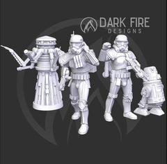 Authority Sandy Specialist Team - SW Legion Compatible (38 - 40mm tall) Multi - Piece Resin 3D Print - Dark Fire Designs - Gootzy Gaming