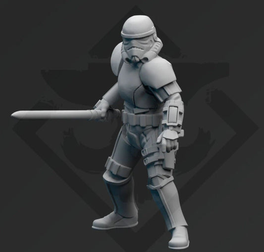 Authority SCAR Leader Miniature - SW Legion Compatible (38 - 40mm tall) Resin 3D Print - Skullforge Studios - Gootzy Gaming