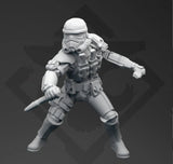 Authority SCAR Melee Trooper - SW Legion Compatible (38-40mm tall) Resin 3D Print - Skullforge Studios - Gootzy Gaming