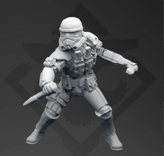 Authority SCAR Melee Trooper - SW Legion Compatible (38 - 40mm tall) Resin 3D Print - Skullforge Studios - Gootzy Gaming
