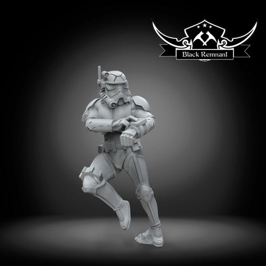 Authority SCAR Recon Hacker Trooper Mic - SW Legion Compatible Miniature (38-40mm tall) High Quality 8k Resin 3D Print - Black Remnant - Gootzy Gaming