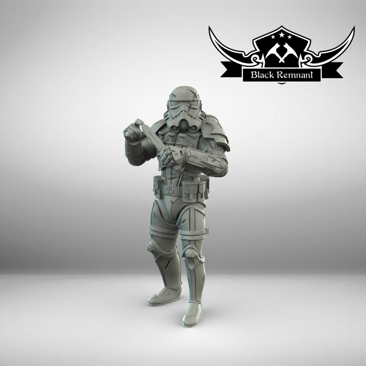 Authority SCAR Recon Scout Trooper CAV - SW Legion Compatible Miniature (38-40mm tall) High Quality 8k Resin 3D Print - Black Remnant - Gootzy Gaming