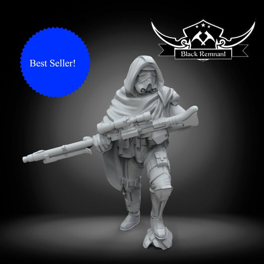 Authority SCAR Recon Sniper Trooper Misty - SW Legion Compatible Miniature (38-40mm tall) High Quality 8k Resin 3D Print - Black Remnant - Gootzy Gaming