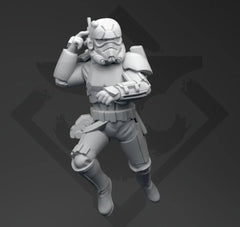 Authority SCAR Slicer "MIC" Miniature - SW Legion Compatible (38-40mm tall) Resin 3D Print - Skullforge Studios - Gootzy Gaming