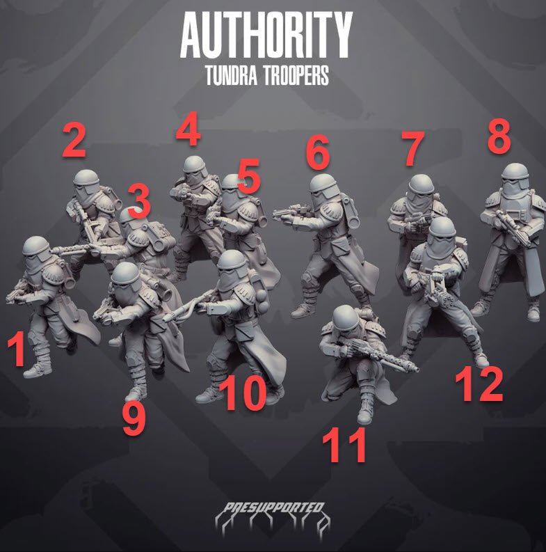Authority Snow Tundra Troopers - SW Legion Compatible Miniature (38-40mm tall) High Quality 8k Resin 3D Print - Skullforge Studios - Gootzy Gaming