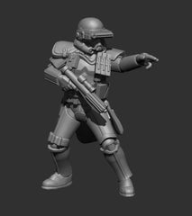 Authority Squad Leader Miniature - SW Legion Compatible (38 - 40mm tall) Resin 3D Print - Skullforge Studios - Gootzy Gaming