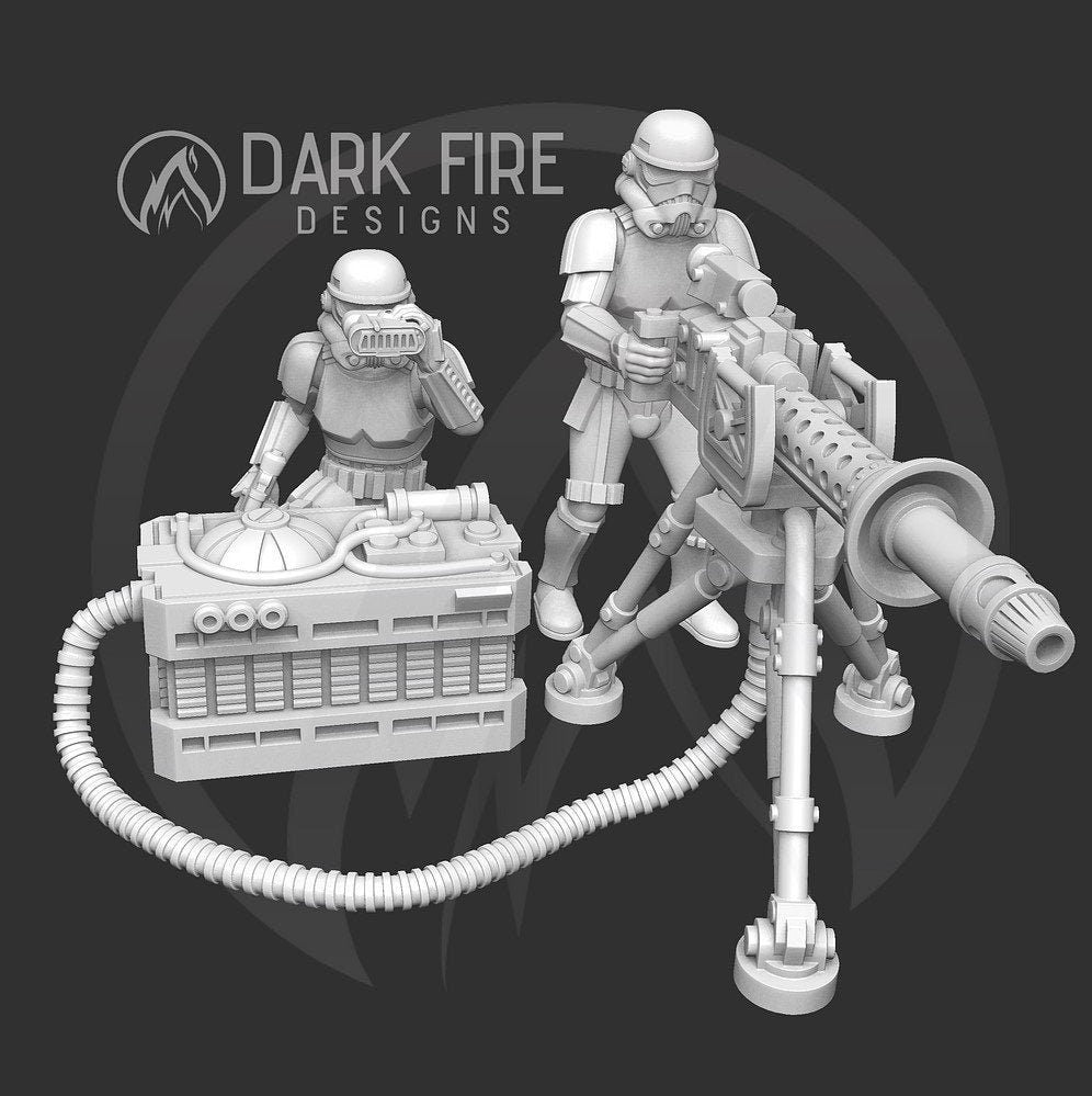 Authority Standard Repeater Team - SW Legion Compatible (38 - 40mm tall) Multi - Piece Resin 3D Print - Dark Fire Designs - Gootzy Gaming