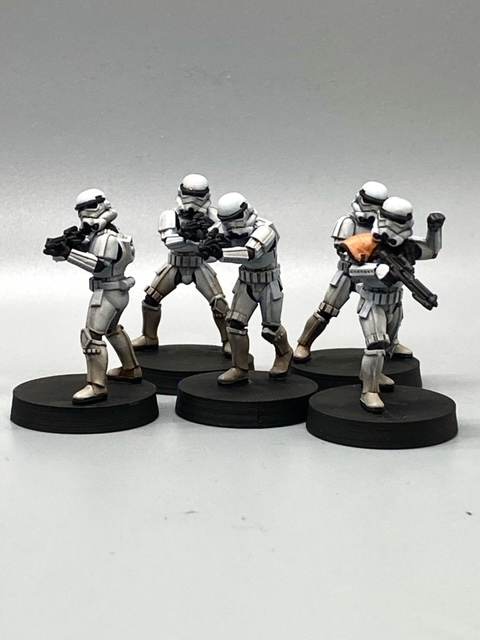 Authority Standard Trooper Squad - 5 Mini Bundle - SW Legion Compatible (38 - 40mm tall) Multi - Piece Resin 3D Print - Dark Fire Designs - Gootzy Gaming