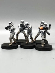 Authority Standard Trooper Squad - 5 Mini Bundle - SW Legion Compatible (38 - 40mm tall) Multi - Piece Resin 3D Print - Dark Fire Designs - Gootzy Gaming
