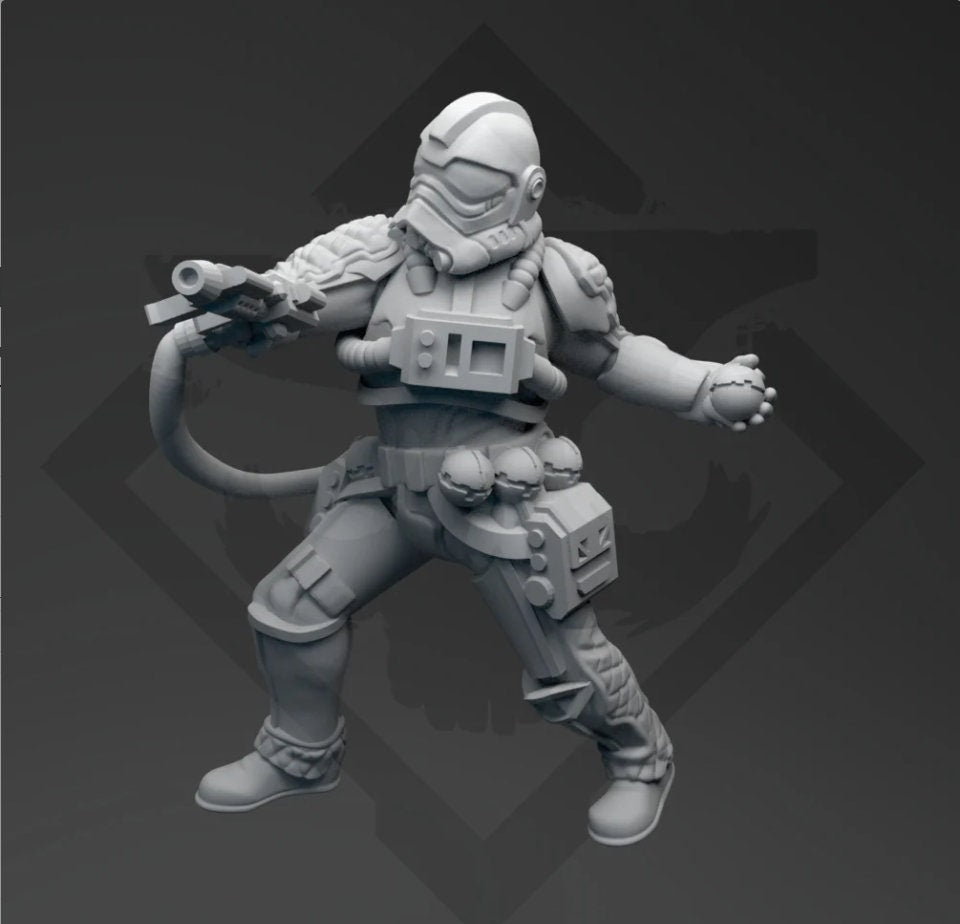 Authority Task Squad 66 - 7 Miniature bundle - SW Legion Compatible (38 - 40mm tall) Resin 3D Print - Skullforge Studios - Gootzy Gaming