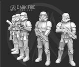 Authority Trooper Casual Squad - 5 miniature bundle - SW Legion Compatible (38-40mm tall) Multi-Piece Resin 3D Print - Dark Fire Designs - Gootzy Gaming