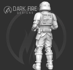 Authority Tropical Server Trooper w/Tray Miniature - SW Legion Compatible (38-40mm tall) Multi-Piece Resin 3D Print - Dark Fire Designs - Gootzy Gaming